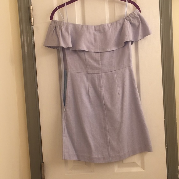 Impeccable Pig Off the Shoulder Light Blue Dress - Picture 5 of 7